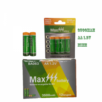 4 piezas de NI-MH bateria recargable de AA 3500MAH 1.2V