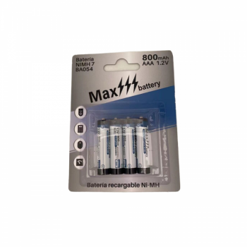 4 piezas de NI-MH bateria recargable de AAA 800MAH 1.2V