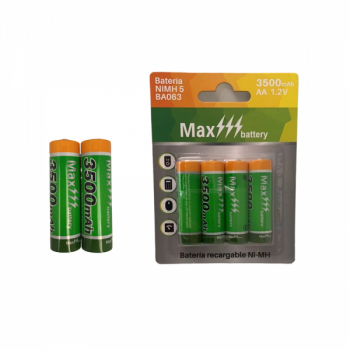 4 piezas de NI-MH bateria recargable de AA 3500MAH 1.2V
