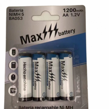 4 piezas de NI-MH bateria recargable de AA 1200MAH 1.2V