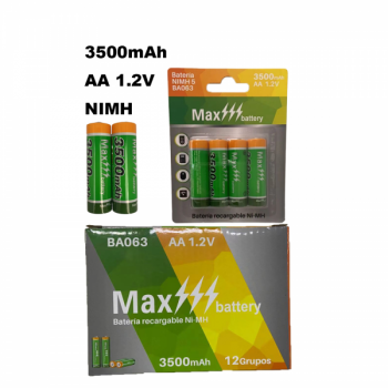 4 piezas de NI-MH bateria recargable de AA 3500MAH 1.2V