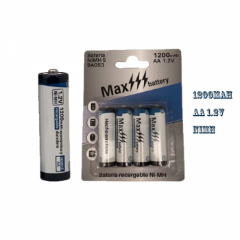 4 piezas de NI-MH bateria recargable de AA 1200MAH 1.2V